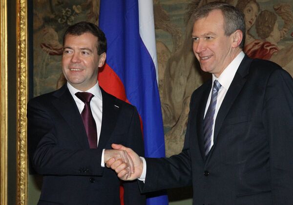 Dmitri Medvedev et Yves Leterme. Les archives - Sputnik Afrique