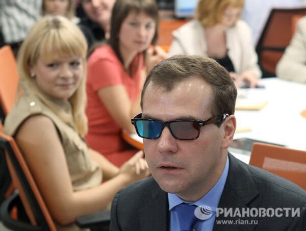 Medvedev visite l'agence RIA Novosti  - Sputnik Afrique