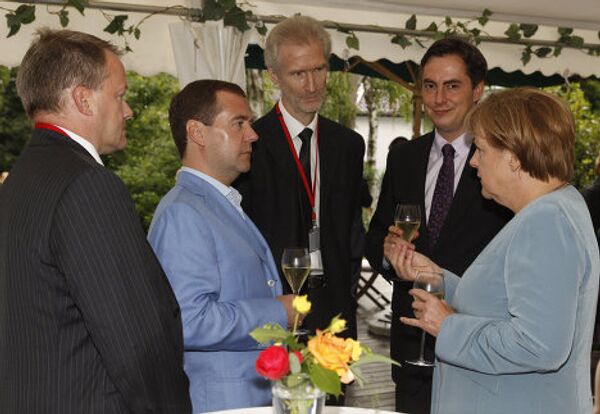 Dîner informel de Medvedev et de Merkel - Sputnik Afrique