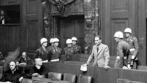 Rudolf Hess lors du procès de Nuremberg - Sputnik Afrique