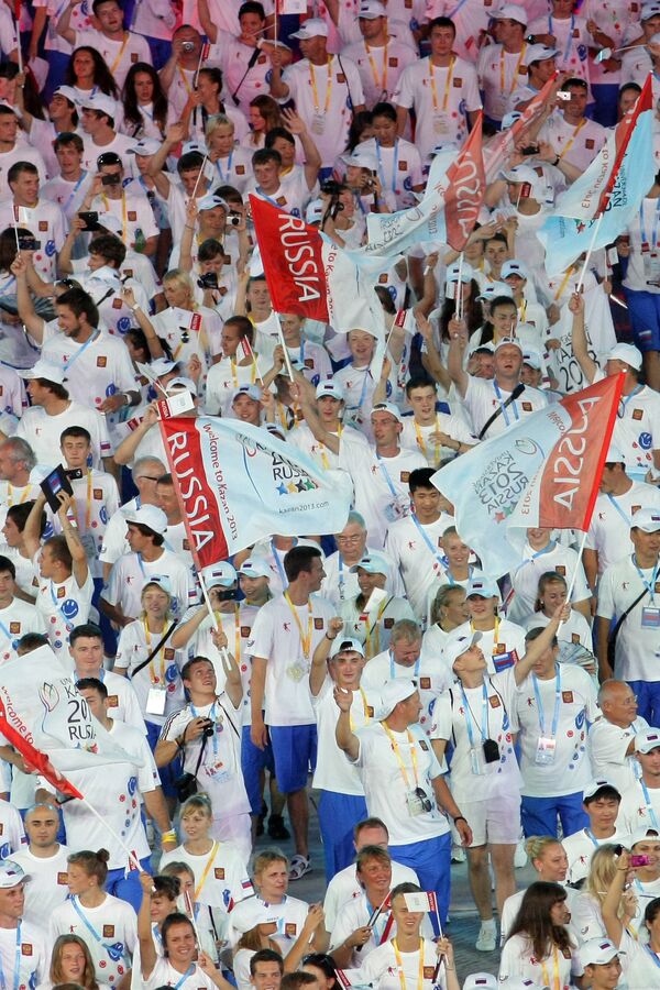 Délégation russe à la cérémonie d'ouverture des Universiades 2011 à Shenzhen - Sputnik Afrique