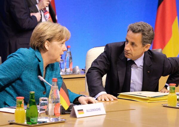  Nicolas Sarkozy et Angela Merkel. Archive. - Sputnik Afrique