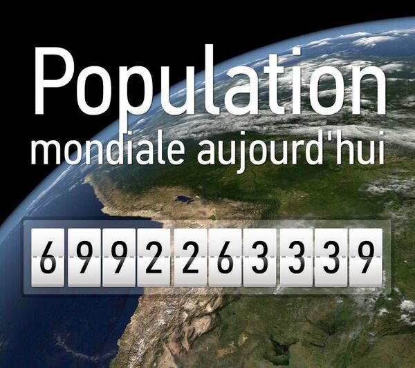 Compteur de la population mondiale  - Sputnik Afrique