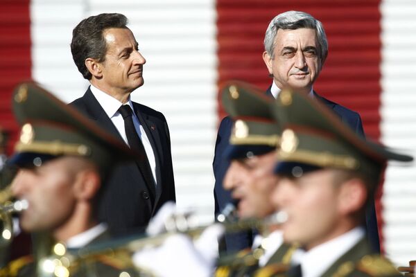 Nicolas Sarkozy et Serge Sargsian - Sputnik Afrique