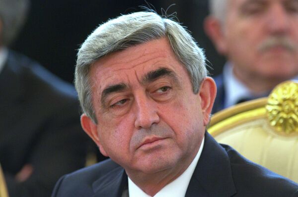 Le président arménien Serge Sargsian - Sputnik Afrique