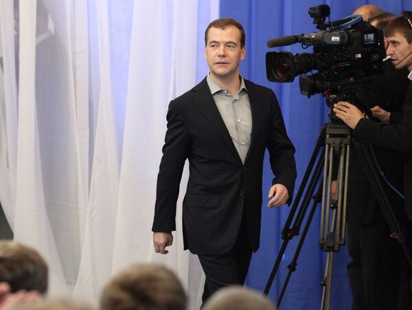 Le président sortant russe Dmitri Medvedev - Sputnik Afrique