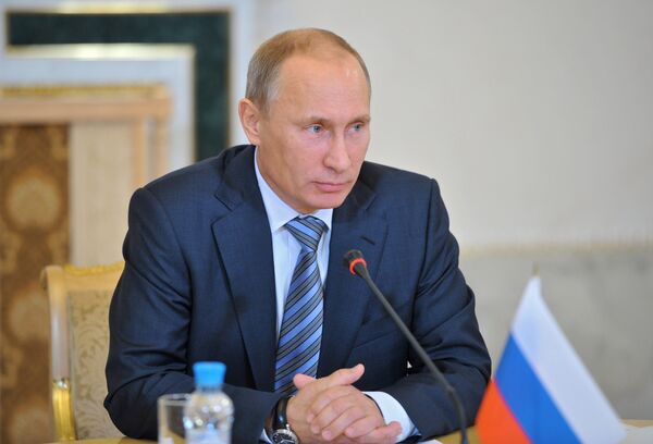 Premier ministre russe et candidat à la présidentielle 2012, Vladimir Poutine - Sputnik Afrique