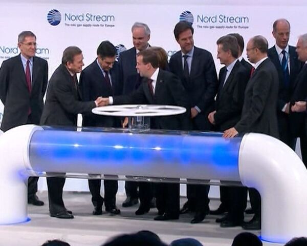 Cérémonie d'inauguration du gazoduc Nord Stream - Sputnik Afrique