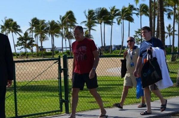 Dmitri Medvedev à Honolulu en chemise hawaïenne  - Sputnik Afrique
