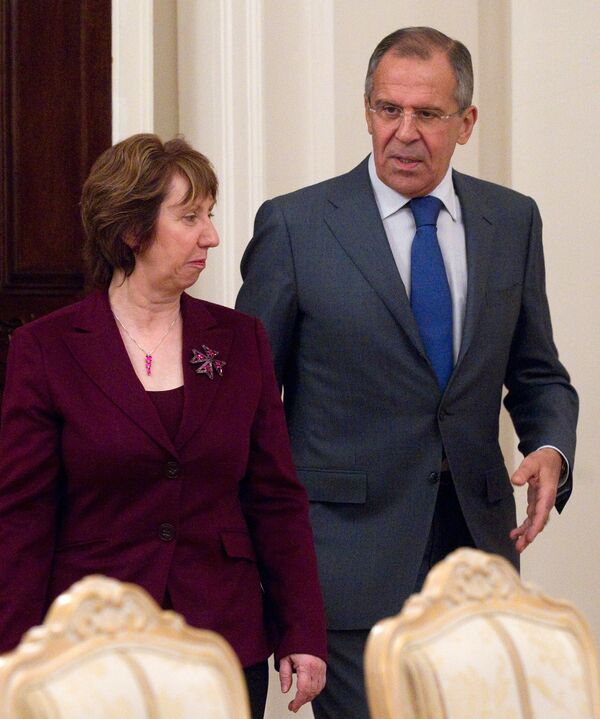 Catherine Ashton et Sergueï Lavrov - Sputnik Afrique