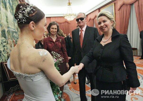 La première dame de Russie et le couple royal d'Espagne à une soirée de gala   - Sputnik Afrique