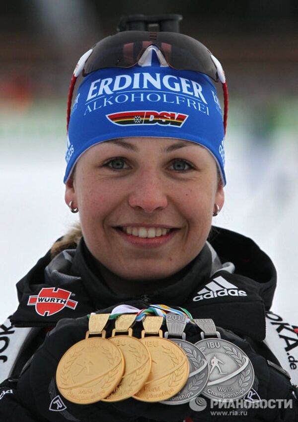 Biathlon: la légende allemande Magdalena Neuner annonce sa retraite - Sputnik Afrique
