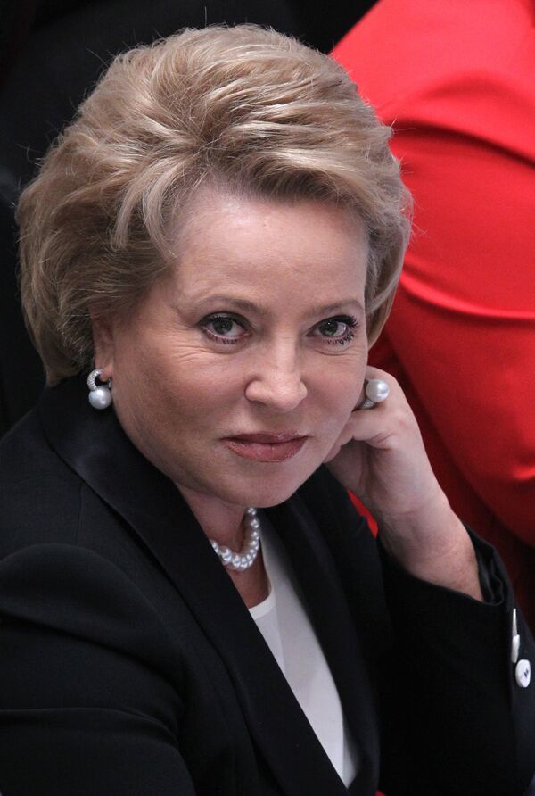 Présidente du Conseil de la Fédération (sénat russe), Valentina Matvienko - Sputnik Afrique