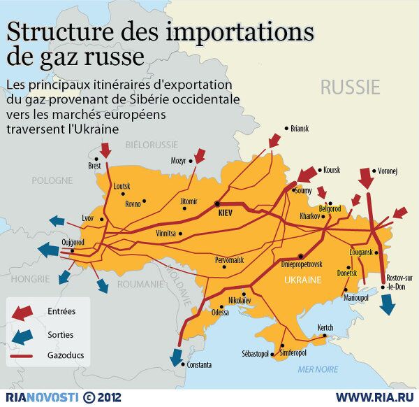 Itinéraires de transport du gaz russe - Sputnik Afrique