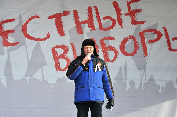 Vladimir Ryjkov (photo) a appelé les manifestants à ne pas donner une seule voix à Poutine lors de la prochaine présidentielle, programmée le 4 mars. - Sputnik Afrique