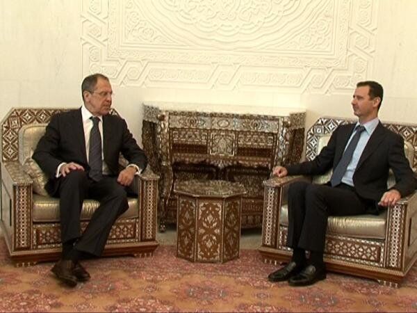 Le chef de la diplomatie russe Sergueï Lavrov et le président syrien Bachar al-Assad - Sputnik Afrique