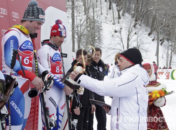Medvedev assiste à la Coupe du monde de ski alpin à Sotchi - Sputnik Afrique