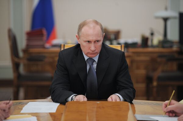 Premier ministre et candidat à la présidentielle russe Vladimir Poutine  - Sputnik Afrique