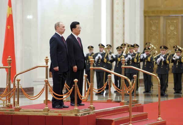 Vladimir Poutine et Hu Jintao - Sputnik Afrique
