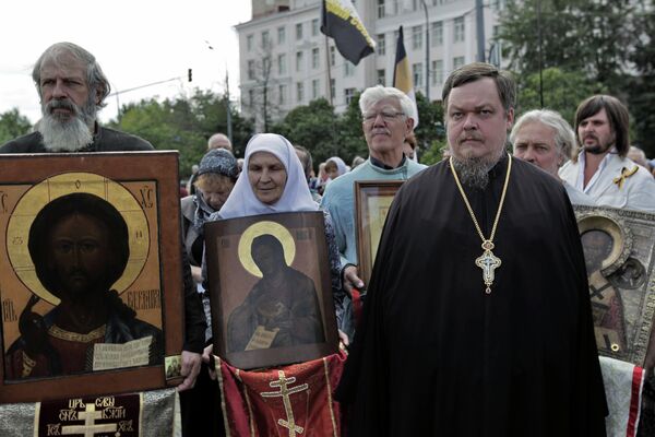 Moscou: rassemblement pour défendre l'Eglise orthodoxe russe - Sputnik Afrique