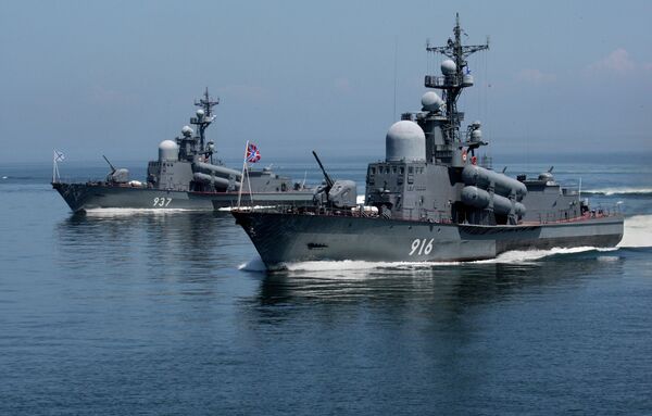 Répétition d'une parade maritime à Vladivostok - Sputnik Afrique