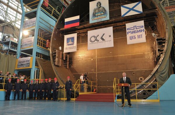 Poutine assiste à la mise en cale d'un nouveau sous-marin nucléaire - Sputnik Afrique