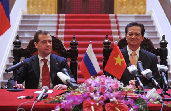 Dmitri Medvedev et Nguyen Tan Dung - Sputnik Afrique