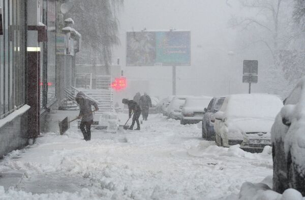 Importantes chutes de neige à Moscou - Sputnik Afrique