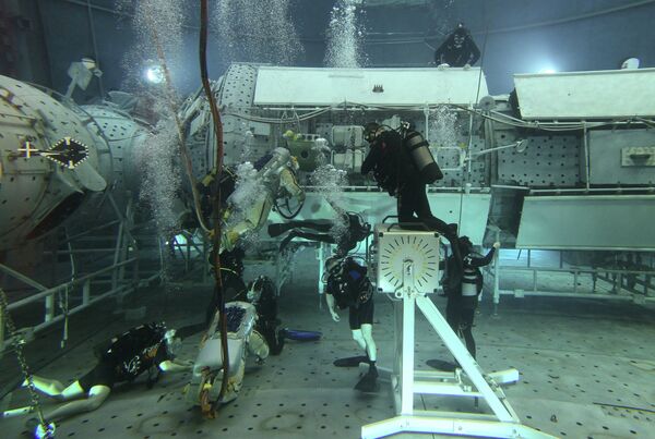 La piscine d'entraînement des cosmonautes russes - Sputnik Afrique