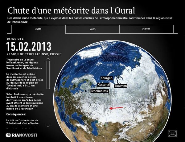 Chute d'une météorite dans l'Oural Chute d'une météorite dans l'Oural - Sputnik Afrique