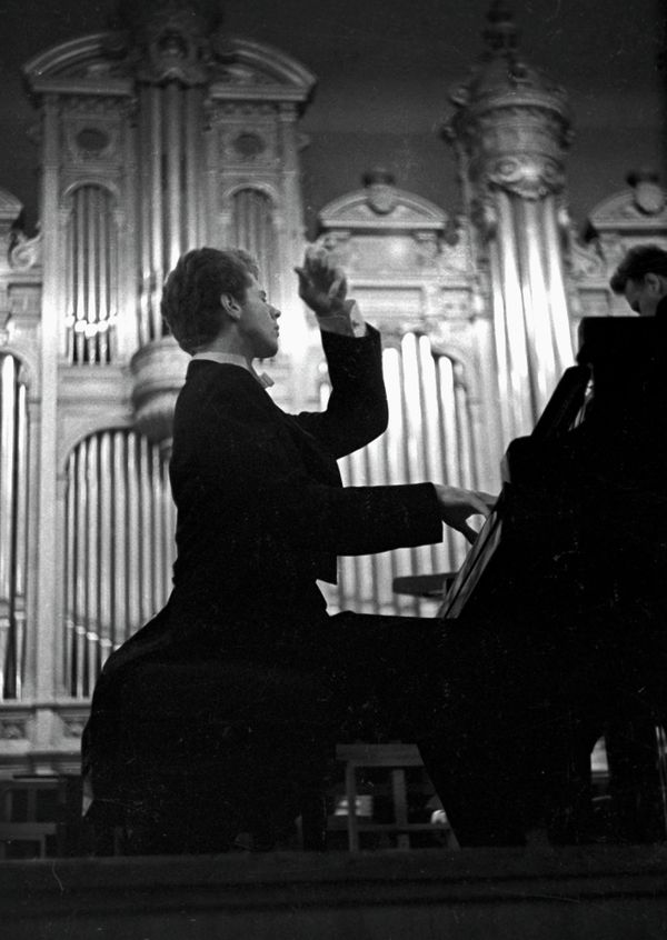Le pianiste américain Van Cliburn à Moscou (Archives) - Sputnik Afrique