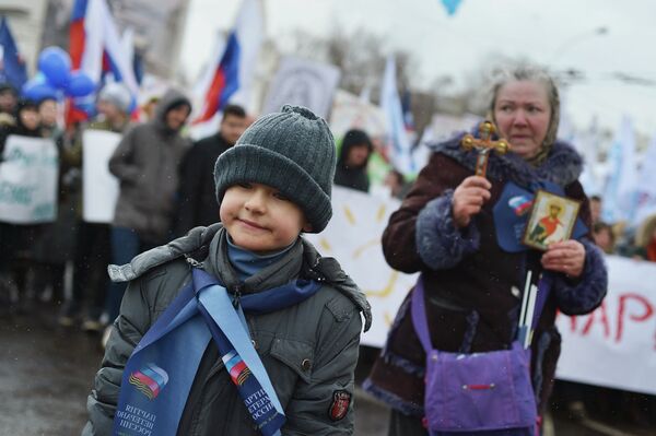 Marche pour la défense des enfants à Moscou - Sputnik Afrique