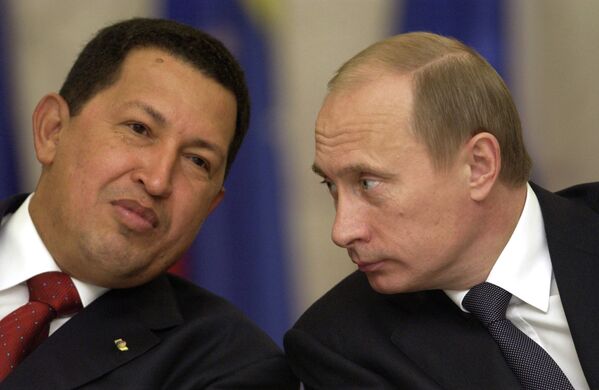 Hugo Chavez en compagnie des puissants de ce monde - Sputnik Afrique