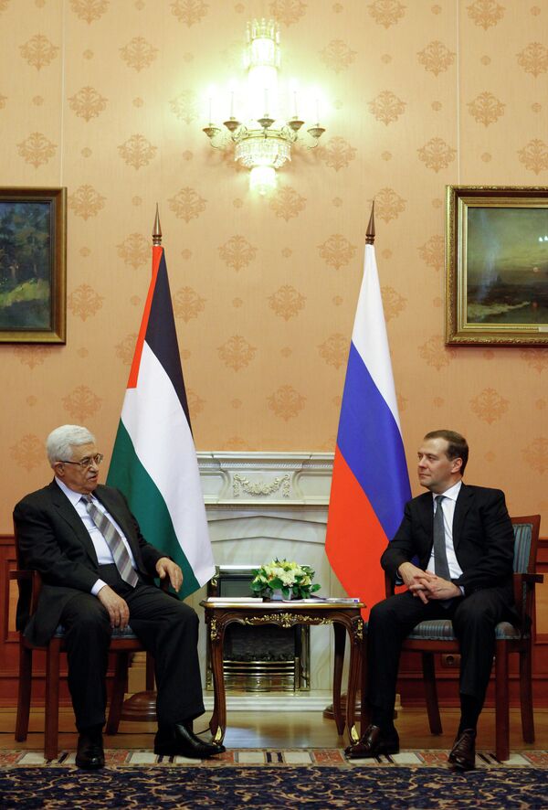 Mahmoud Abbas et Dmitri Medvedev - Sputnik Afrique