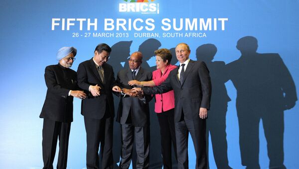 Лидеры саммита БРИКС в южно-африканском Дурбане - Sputnik Afrique