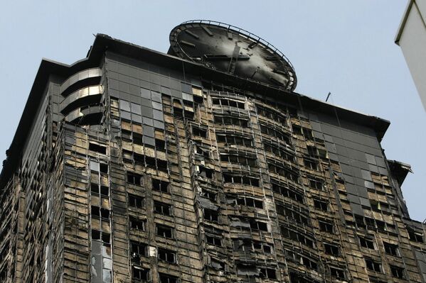 Le plus haut édifice de Grozny après un incendie - Sputnik Afrique