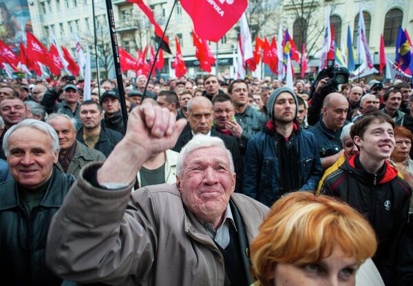 Manifestation d'opposition Debout, l'Ukraine! - Sputnik Afrique