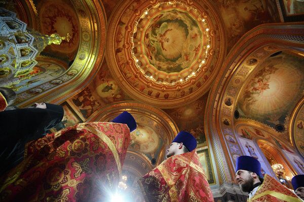 Pâques orthodoxe: office solennel en la cathédrale du Christ-Sauveur de Moscou - Sputnik Afrique