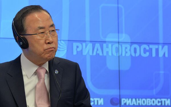 Генеральный секретарь ООН Пан Ги Мун посетил РИА Новости - Sputnik Afrique