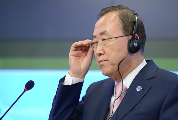Le secrétaire général de l'ONU Ban Ki-moon (Archives) - Sputnik Afrique