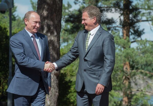 Le président russe Vladimir Poutine et son homologue finlandais Sauli Niinistö. (Archive) - Sputnik Afrique