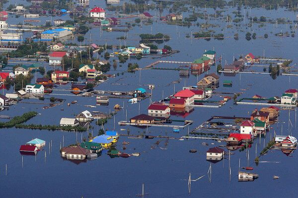 Inondations: l'Extrême-Orient russe vu du ciel - Sputnik Afrique