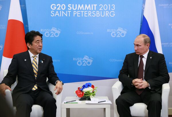 G20: Poutine et Abe parlent économie et traité de paix - Sputnik Afrique