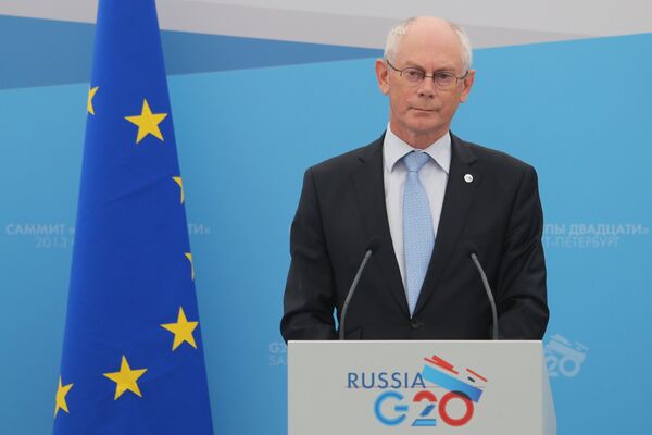 Président du Conseil européen, Herman Van Rompuy - Sputnik Afrique