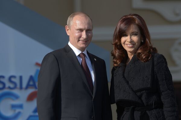 Vladimir Poutine et Cristina Fernández de Kirchner - Sputnik Afrique