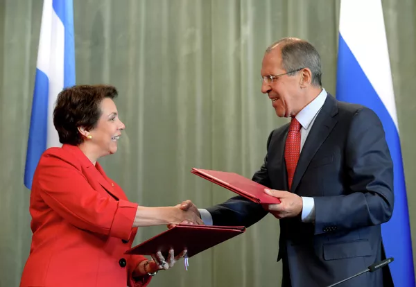 Mirella Aguero et Sergueï Lavrov (Archives) - Sputnik Afrique