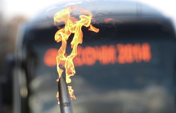 JO 2014: la flamme olympique au mont Elbrouz à titre d'essai - Sputnik Afrique