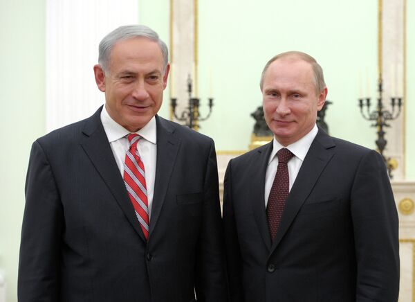 Vladimir Poutine avec Benjamin Netanyahu - Sputnik Afrique