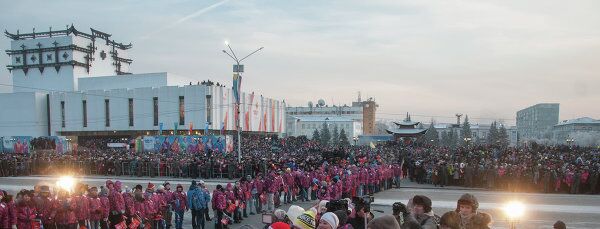 La république russe de Touva accueille la flamme olympique - Sputnik Afrique