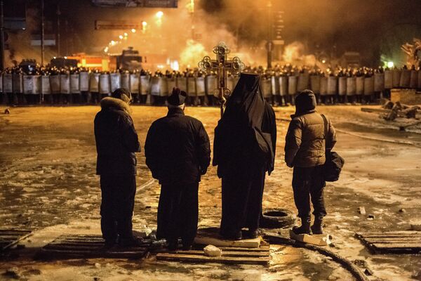 Kiev: des manifestants annoncent l'occupation d'un ministère (TV) - Sputnik Afrique